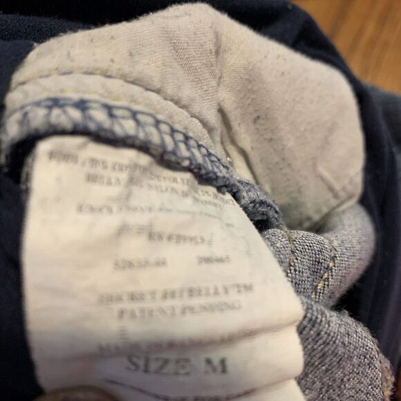 Oh Baby by Motherhood Maternity Jeans Sz M Medium Capri Blue Full Belly Band - Picture 11 of 11